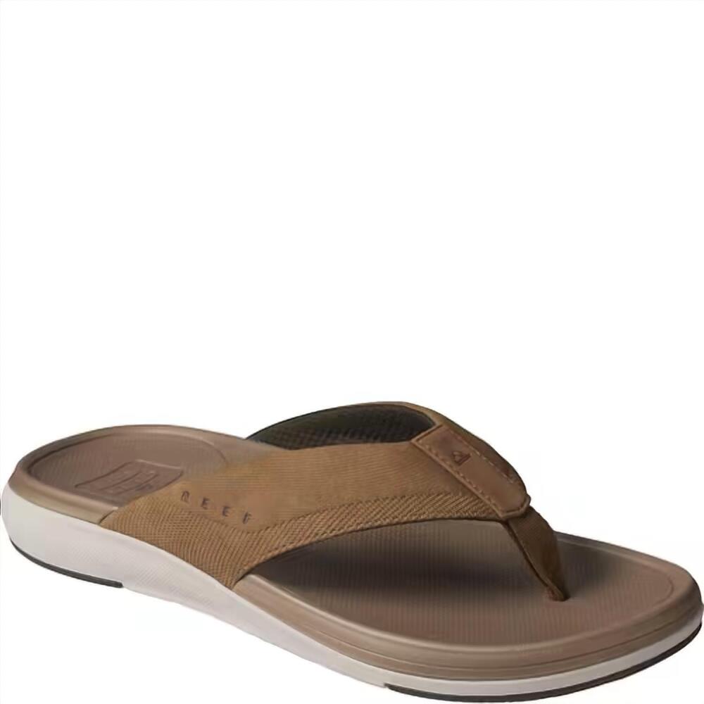 NEW REEF men's cushion norte flip flops in tan